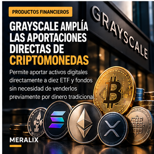 Grayscale amplía aportaciones directas de criptomonedas a sus productos