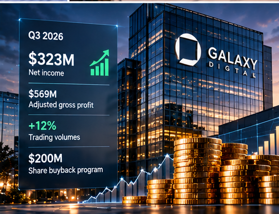 Galaxy Digital gana 323 millones de dólares en el trimestre y autoriza recompra de acciones